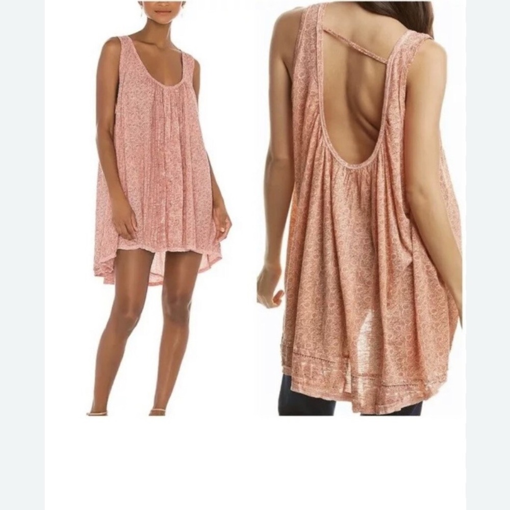 Free People Women‘tunic 

Orange Floral... Flowy Pink Sleeveless Dress - Picture 3 of 8